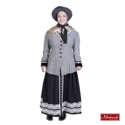 Zwart-wit Dickens Kostuum