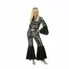 Zwarte Glitter Disco Catsuit -MASKERADE KLEDING Verkoop DISC408VZ