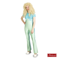 Lichtblauw Disco Catsuit