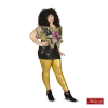 Zwarte Glittertop Met Gouden Pailletten -MASKERADE KLEDING Verkoop DISC467ZC