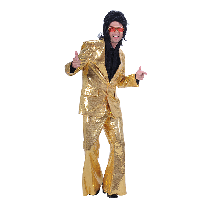 Glittersmokingjas Met Glitterbroek Met Wijde Pijpen 5 Glittersmokingjas Met Glitterbroek Met Wijde Pijpen - Afbeelding 3