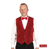 Rood Glitergilet Met Zwarte Achterkant, Broek, Overhemd En Strik -MASKERADE KLEDING Verkoop DISC546RX