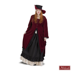 Charles Dickens: Jurk Met Krijtstreep Rok En Glanzende Blouse