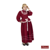 Charles Dickens: Jurk In Bordeaux Met Witte Biesjes -MASKERADE KLEDING Verkoop DKNS404RD