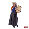 Charles Dickens: Grijze Rok, Blouse En Omslag -MASKERADE KLEDING Verkoop DKNS410MK