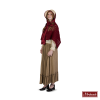 Beige Hooggesloten Blouse En Rok (Charles Dickens)