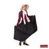 Charles Dickens: Zwarte Rok Met Print En Wit Befje Met Bordeaux Vest -MASKERADE KLEDING Verkoop DKNS445MK