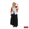 Charles Dickens: Zwarte Rok Met Witte Blouse En Oranje Omslag Met Dons -MASKERADE KLEDING Verkoop DKNS464MK