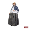Charles Dickens: Grijze Gestreepte Rok Met Witte Blouse En Donkerblauw Omslag -MASKERADE KLEDING Verkoop DKNS473MK