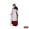 Charles Dickens: Bordeauxrode Rok Met Patroon Met Witte Blouse En Grijze Omslag 2 Charles Dickens: Bordeauxrode Rok Met Patroon Met Witte Blouse En Grijze Omslag -MASKERADE KLEDING Verkoop DKNS486MK