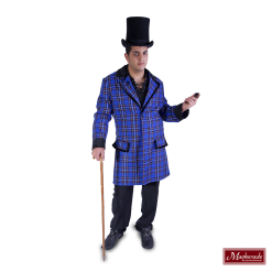 Charles Dickens: Blauw Geruit Kostuum