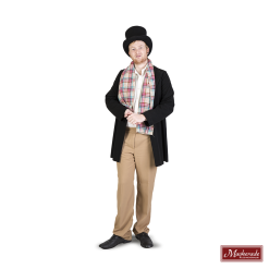 Charles Dickens: Zwarte Jas Met Beige Broek