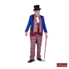 Charles Dickens: Blauwe Rokjas Met Bordeaux Vest En Rood Geruiten Broek -MASKERADE KLEDING Verkoop DKNS534MK