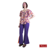 Gebloemd Hippie Shirt Met Paarse Broek