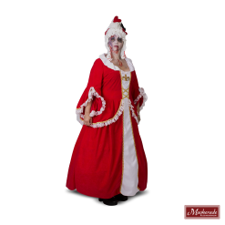 Zombie In Rood Met Witte Renaissancejurk