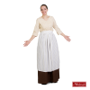 Cremekleurige Blouse, Bruine Rok En Wit Schort -MASKERADE KLEDING Verkoop JANT404UU