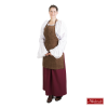 Witte Blouse, Bordeaux Rok En Leren Schort -MASKERADE KLEDING Verkoop JANT406WR