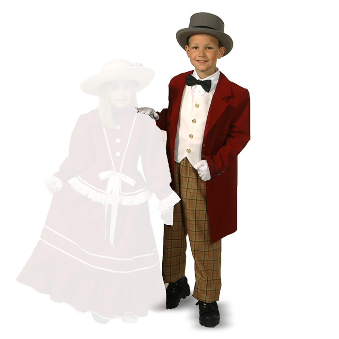 Kinderkleding Charles Dickens Jongen (rood) – KIND437MK 3 Kinderkleding Charles Dickens Jongen (rood) – KIND437MK
