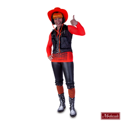 Zwart Oranje Feest-outfit Exclusief Oranje Hoed