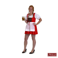 Oranje Jurkje Met Zwarte Voorkant En Witte Blouse En Schort