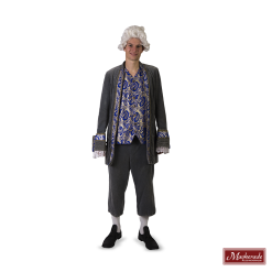 Renaissance Jas En Broek Van Fluweel Met Brokaten Gilet