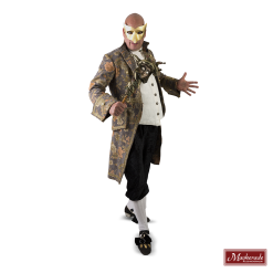 Grijs Gebloemde Stevige Renaissance Jas Met Blouse En Broek