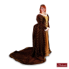 Renaissance Bruine Jurk Met Sleep -MASKERADE KLEDING Verkoop SPEC402MK