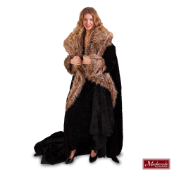 Renaissance Luxe Zwart Bontjas