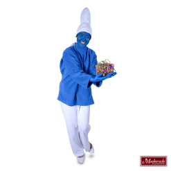 Tekenfilmfiguur Smurf Met Witte Muts
