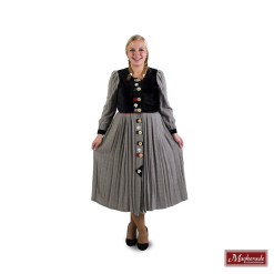 Grijze Tiroler Jurk Met Zwarte Bovenkant