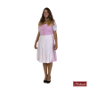 Halflange Roze Tiroler Jurk Met Wit Schort En Blouse -MASKERADE KLEDING Verkoop TIRL433MK