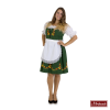 Donkergroene Jurk Met Bloemenmotief En Witte Blouse -MASKERADE KLEDING Verkoop TIRL442GD