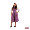 Lila Tiroler Jurk Met Bloemenprint -MASKERADE KLEDING Verkoop TIRL466PE