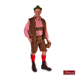 Lichtbruine Korte Lederhose