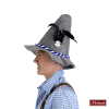 Grijze Tiroler Hoed Met Blauw-wit Touw -MASKERADE KLEDING Verkoop TIRL801MK