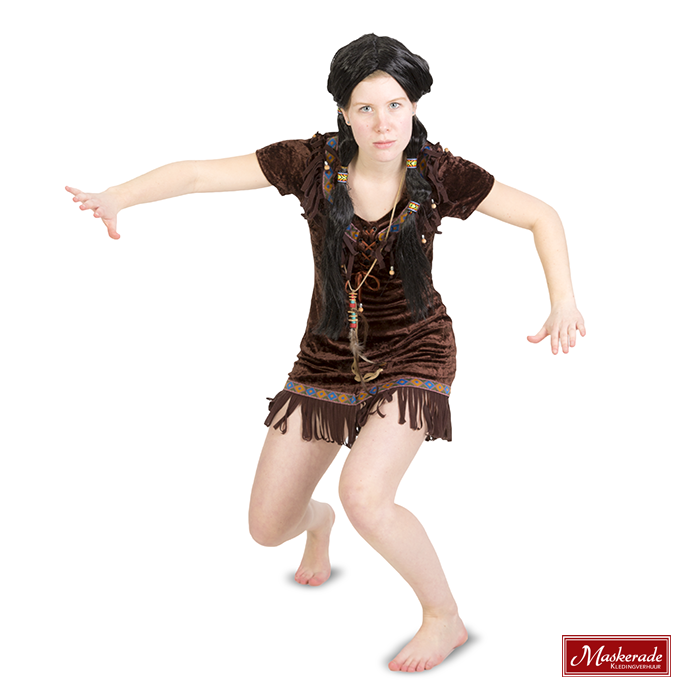 Kort Bruin Indianenjurkje Van Fluweel 3 Kort Bruin Indianenjurkje Van Fluweel