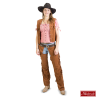 Cowgirl Top, Blouse En Bruine Chaps -MASKERADE KLEDING Verkoop WEST427UR