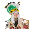 Indianentooi Met Groene Witte Veren -MASKERADE KLEDING Verkoop WEST822MK