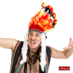 Indianentooi Met Rode En Gele Veren