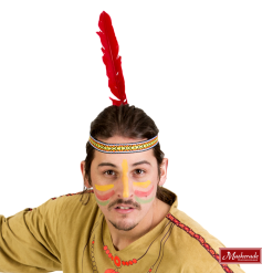 Indianenbandje Met één Veer, Diverse Kleuren Mogelijk
