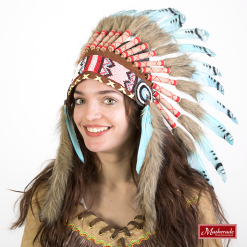 Indianentooi Met Lichtblauwe Veren